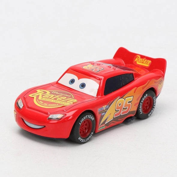 2019 9cm Disney Pixar Cars 3 Lightning McQueen Mater Jackson Storm Ramirez 1:55 Diecast Metal Pull Back Car Toy Model Boys Gifts