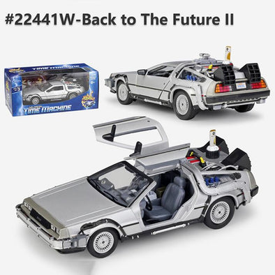 1/24 Scale Metal Alloy Car Diecast Model Part 1 2 3 Time Machine DeLorean DMC-12 Model Toy Back to the Future Fly version Part 2