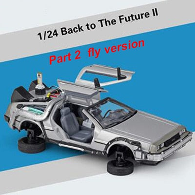 1/24 Scale Metal Alloy Car Diecast Model Part 1 2 3 Time Machine DeLorean DMC-12 Model Toy Back to the Future Fly version Part 2