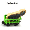 Wooden Magnetic Trains Toys Track Railway Vehicles Toys Wood Locomotive Cars for Children Kids Gift Trains Model