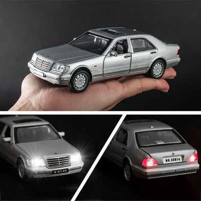 1:32 Mercedes-Benz S-W140 Alloy Model Car sound light Pull-back Toy Car