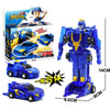 2 In1 Set Kids Cars Toys MeCard Game Burst Speed Deformation Car Dinosaur Action Figures Capture Wafer Transformation Car Toys