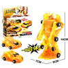 2 In1 Set Kids Cars Toys MeCard Game Burst Speed Deformation Car Dinosaur Action Figures Capture Wafer Transformation Car Toys